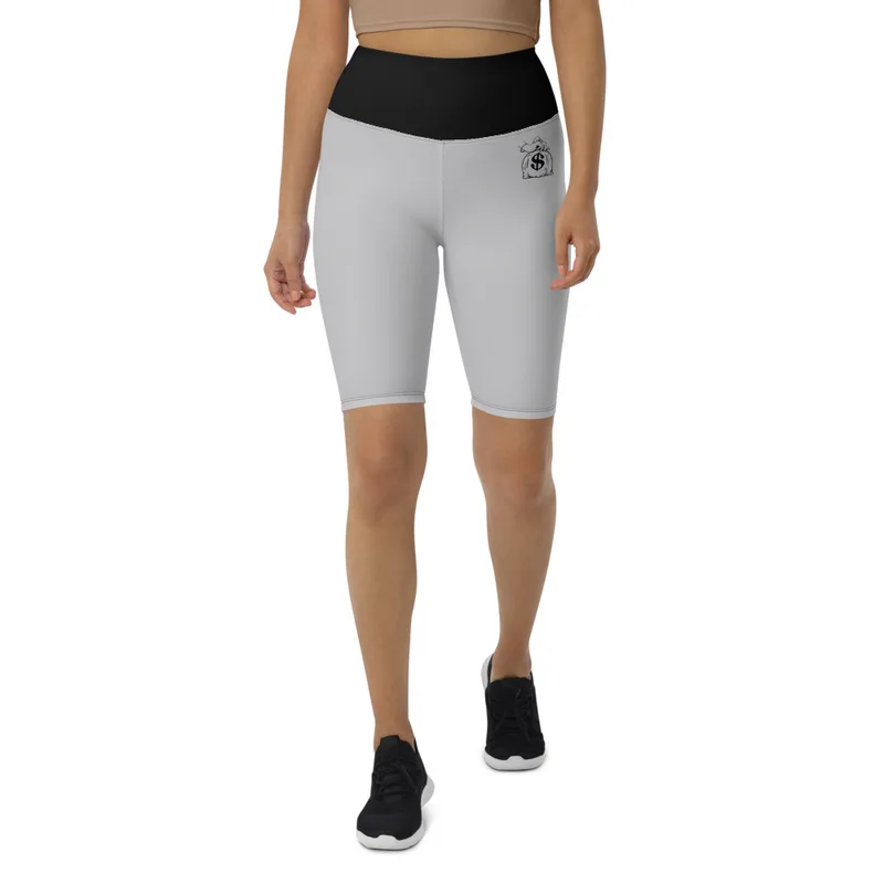 Women's GRY/BLK Biker Shorts